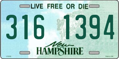 NH license plate 3161394