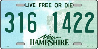 NH license plate 3161422
