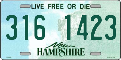 NH license plate 3161423