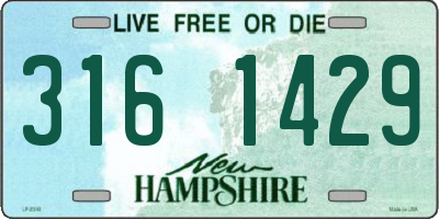 NH license plate 3161429