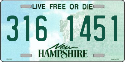 NH license plate 3161451