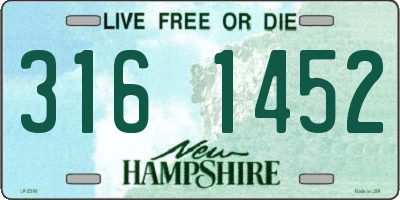 NH license plate 3161452