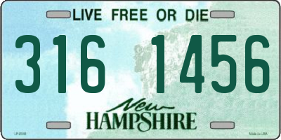 NH license plate 3161456