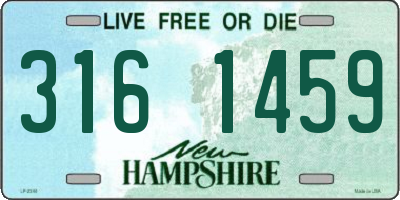 NH license plate 3161459