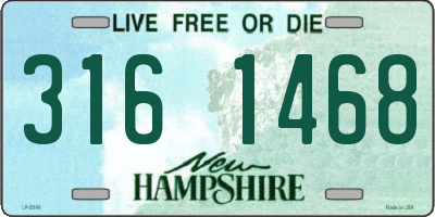 NH license plate 3161468