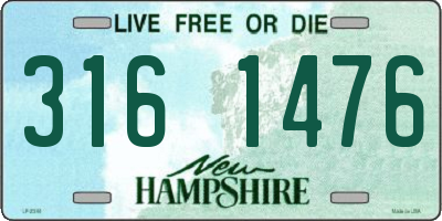 NH license plate 3161476