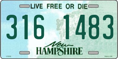 NH license plate 3161483