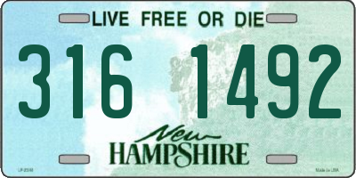 NH license plate 3161492