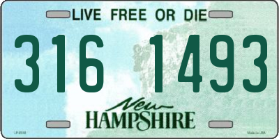 NH license plate 3161493