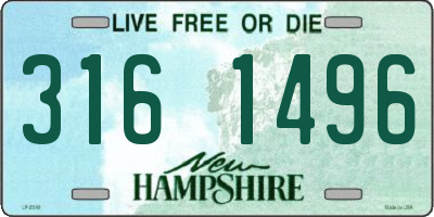NH license plate 3161496
