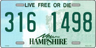 NH license plate 3161498