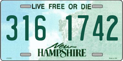 NH license plate 3161742
