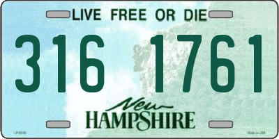 NH license plate 3161761