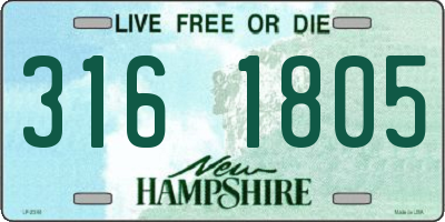 NH license plate 3161805