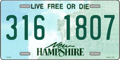 NH license plate 3161807