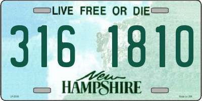 NH license plate 3161810