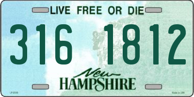 NH license plate 3161812