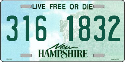 NH license plate 3161832