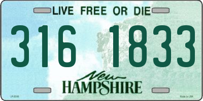 NH license plate 3161833