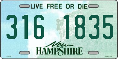 NH license plate 3161835