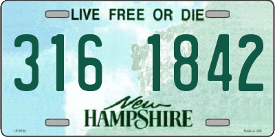 NH license plate 3161842
