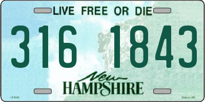 NH license plate 3161843