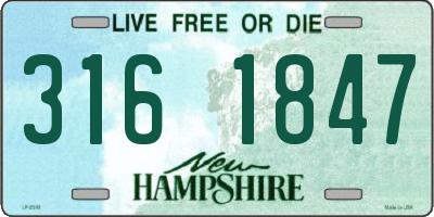 NH license plate 3161847
