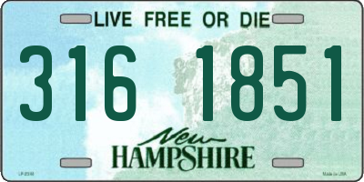 NH license plate 3161851