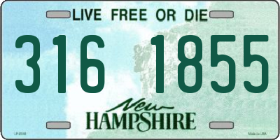 NH license plate 3161855