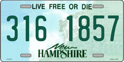 NH license plate 3161857