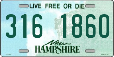 NH license plate 3161860