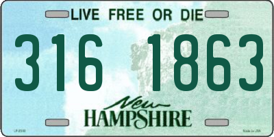NH license plate 3161863