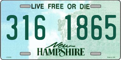 NH license plate 3161865