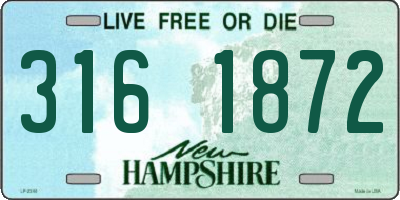NH license plate 3161872