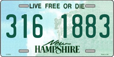 NH license plate 3161883