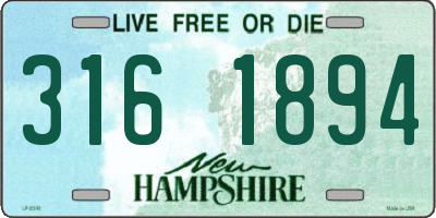 NH license plate 3161894