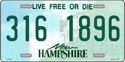 NH license plate 3161896