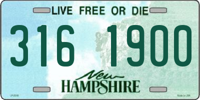 NH license plate 3161900