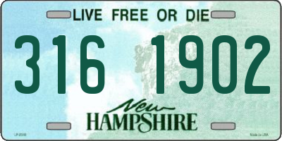 NH license plate 3161902