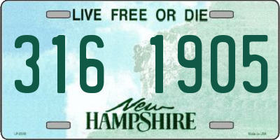 NH license plate 3161905