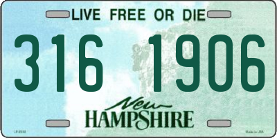 NH license plate 3161906