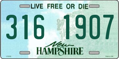 NH license plate 3161907