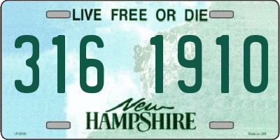 NH license plate 3161910