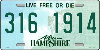 NH license plate 3161914