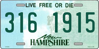 NH license plate 3161915