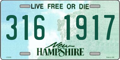 NH license plate 3161917