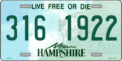 NH license plate 3161922