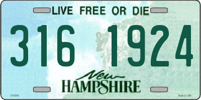 NH license plate 3161924