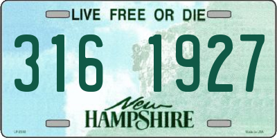 NH license plate 3161927