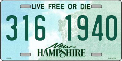 NH license plate 3161940